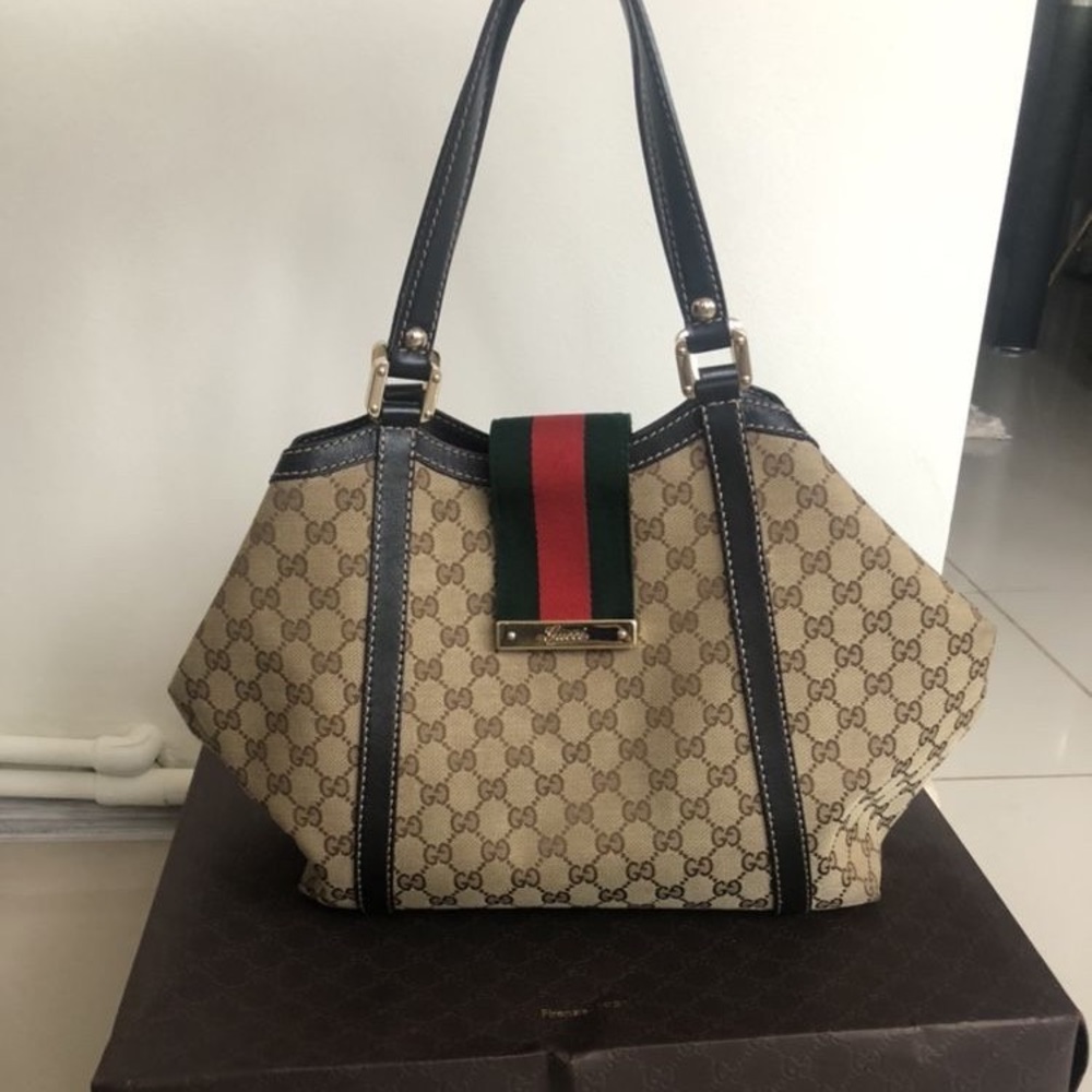 Gucci GG supreme web tote
